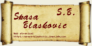 Spasa Blašković vizit kartica